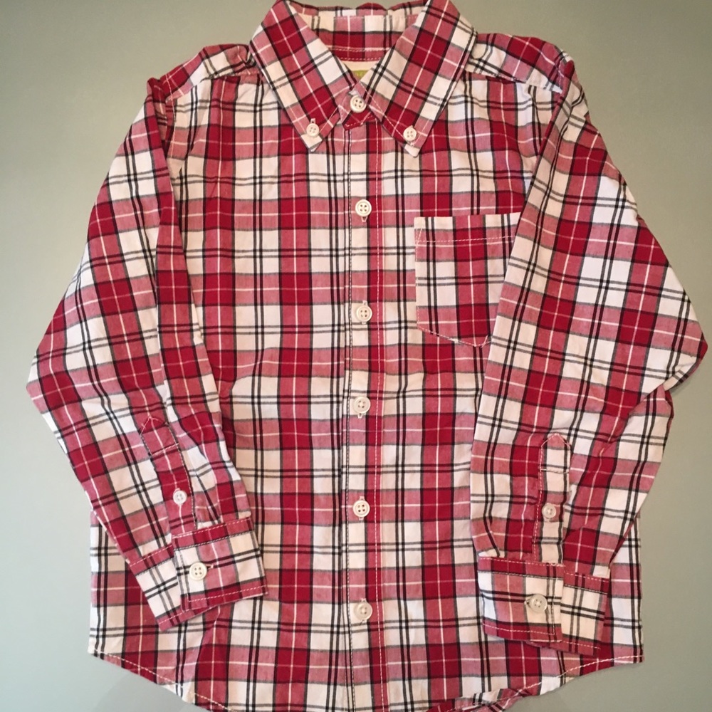 Crazy 8 LS Plaid Button Down Shirt